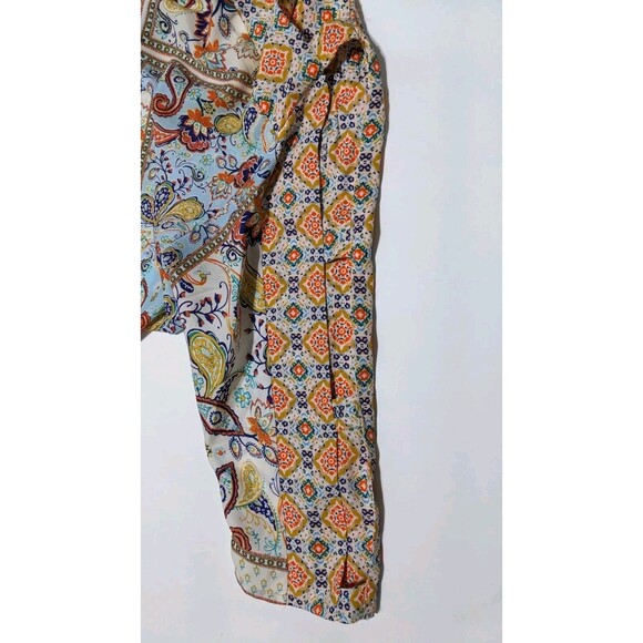 Fig & Flower Blouse Top Womens Size M Paisley Summer Spring Shirt - Picture 6 of 8